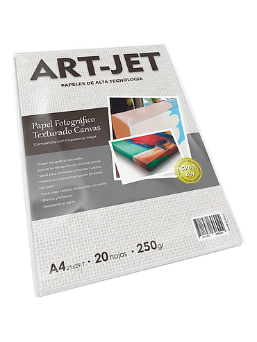 Papel Fotografico Canva A4 250g 20h ArtJet