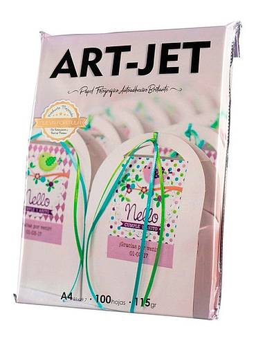 Papel Autoadhesivo Brillante A4 115g 100h ArtJet