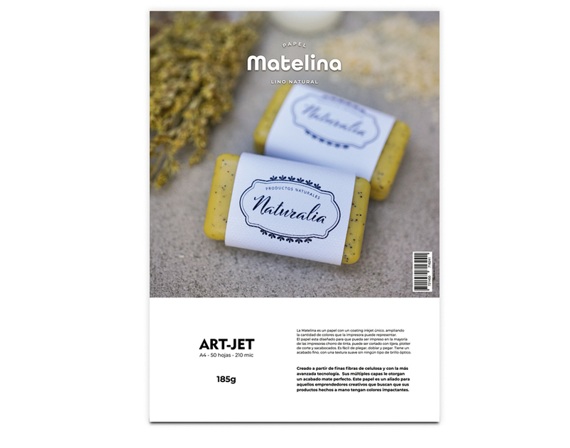 Papel Matelina A4 Lino Natural 185g 50 Hojas ArtJet