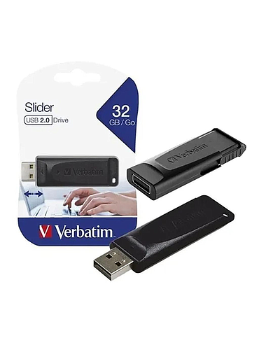 Pendrive 32GB Verbatim Slider USB 2.0