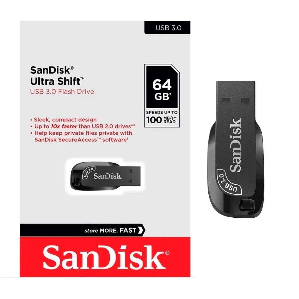 Pendrive 64GB Sandisk Ultra Shift 3.0