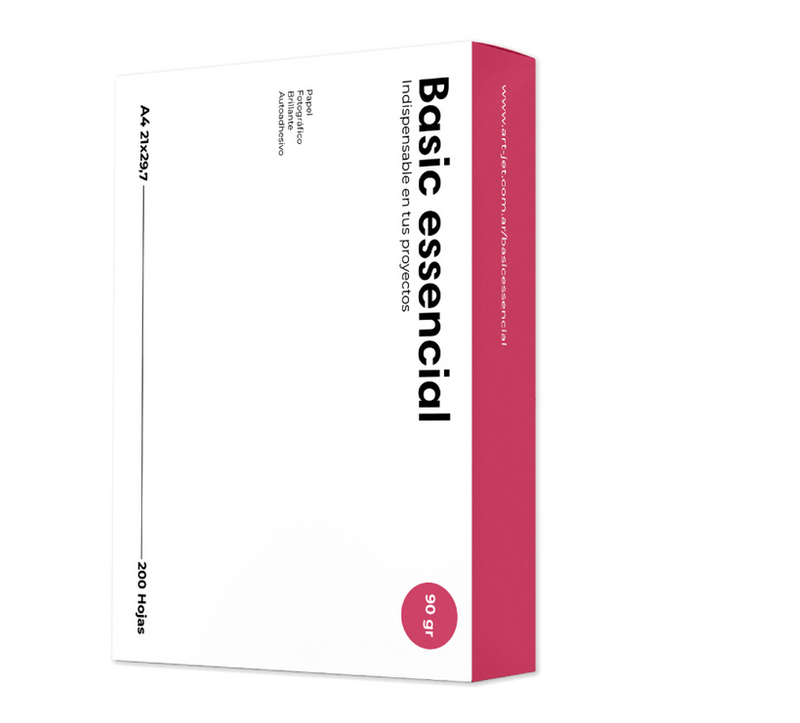 Papel Autoadhesivo Brillante A4 90g 200h Basic Essential ArtJet