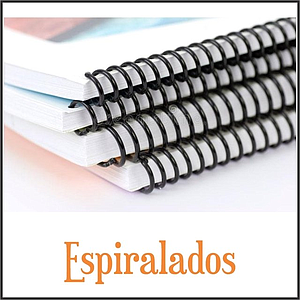 Encuadernado / Espiralado A4 con tapas PVC Hasta 40 hojas 
