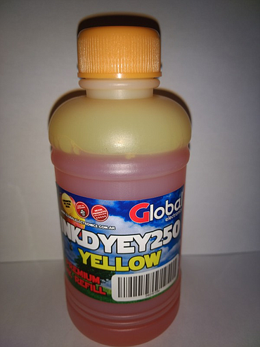Botella de Tinta Universal Global Amarillo 250ml