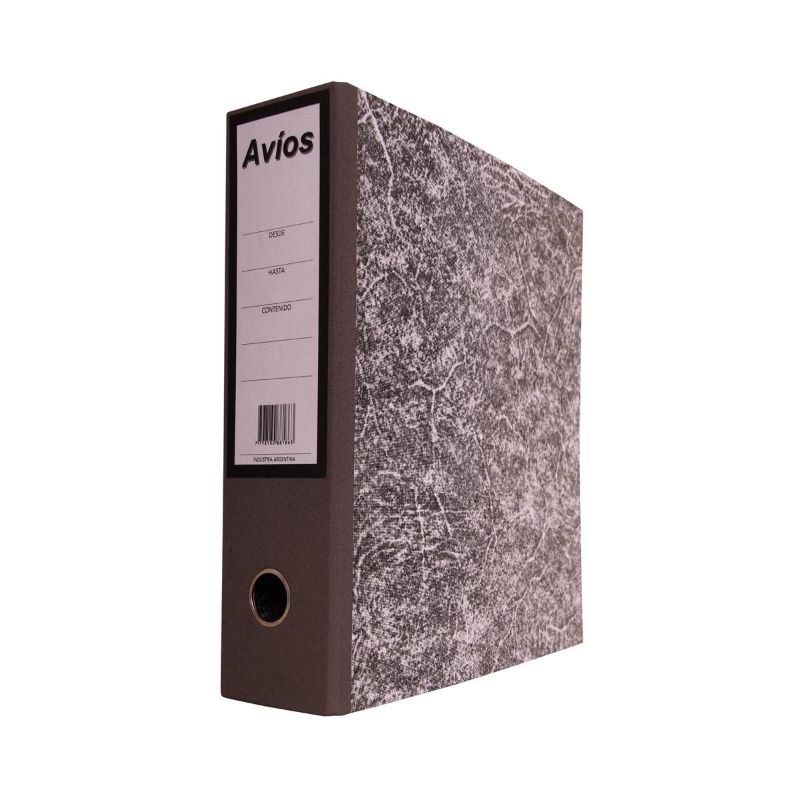 Bibliorato Gris Carton A4 Palanca Niquelada