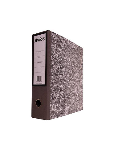 Bibliorato Gris Carton Oficio Palanca Niquelada