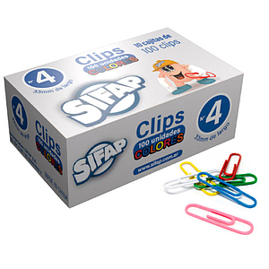 Clips Forrados SIFAP N°4 x100