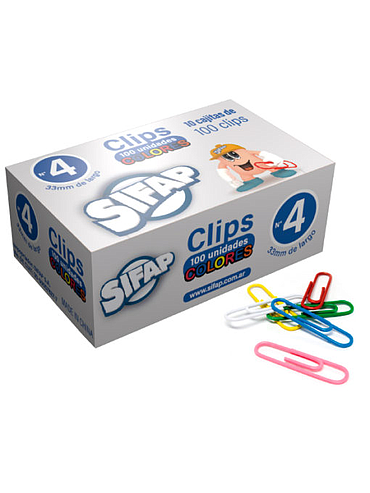 Clips Forrados SIFAP N°4 x100