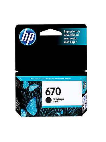 Cartucho HP 670 Negro