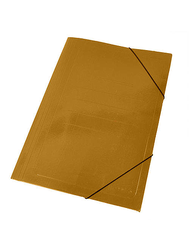 Carpeta 3 Solapas Cierre Elastico Marron