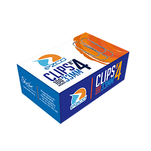 Clips Niquelados N°4 33 mm x100