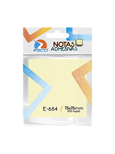 Notas Adhesivas 75x75 100h Amarillas