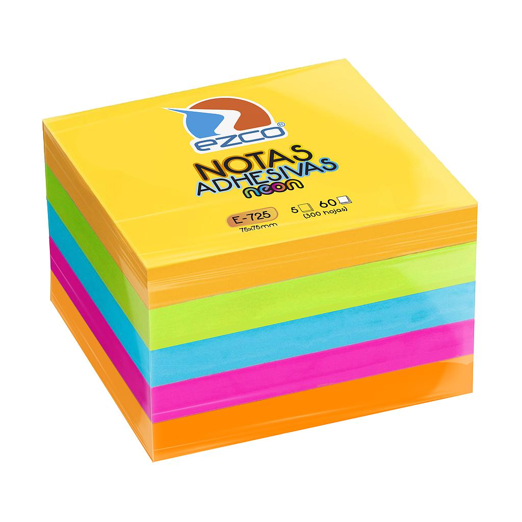 Notas Adhesivas 75x75 300h Neon 4 Colores