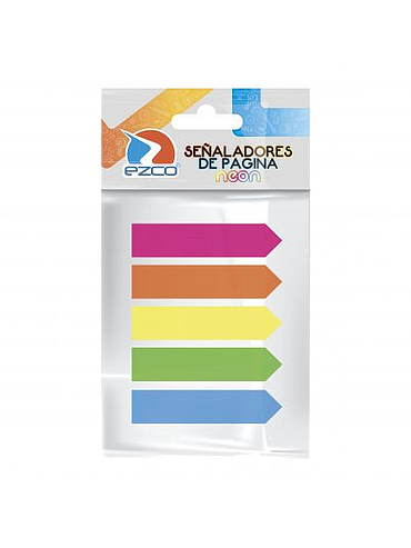 Señaladores de Pagina 12x44 25h Neon 5 Colores
