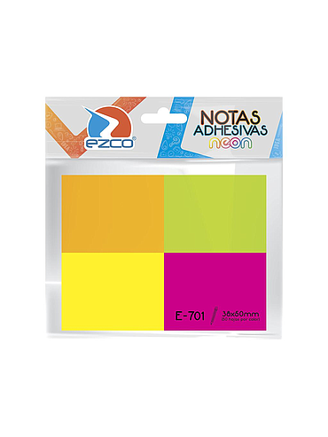 Notas Adhesivas 38x50 50h x 4 colores Neon