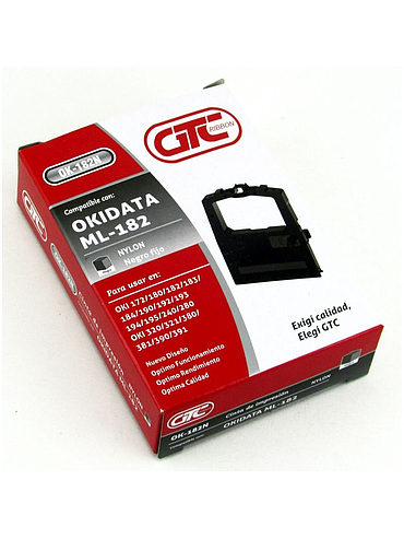 Cinta GTC p/Okidata 182 Nylon Negro