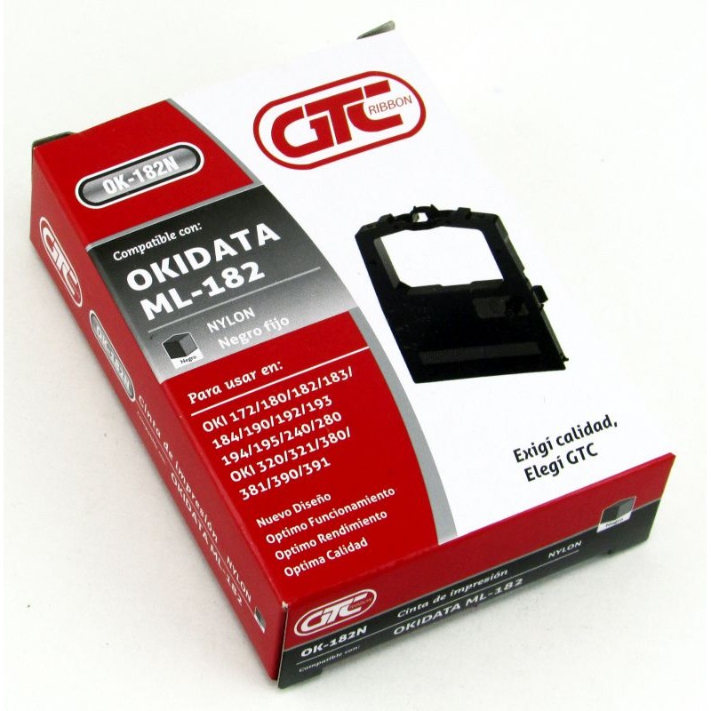 Cinta GTC p/Okidata 182 Nylon Negro