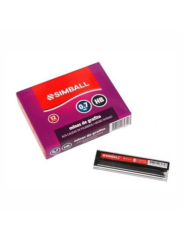 Mina de Grafito 0.7mm HB Tubo x12 Minas