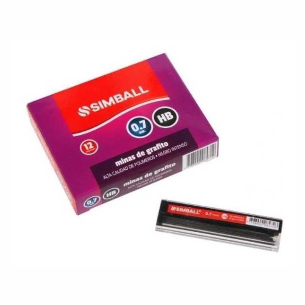 Mina de Grafito 0.7mm HB Tubo x12 Minas