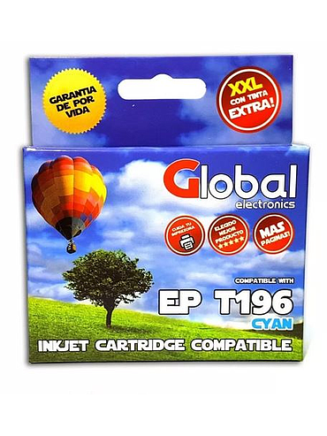Cartucho Global p/EPSON 196 Cyan
