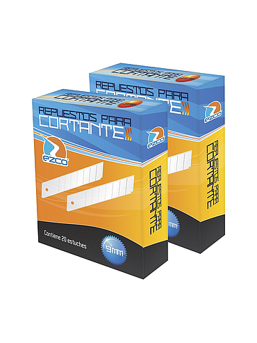 Repuesto Cuchilla 9 mm (Tubo plástico de 10u)