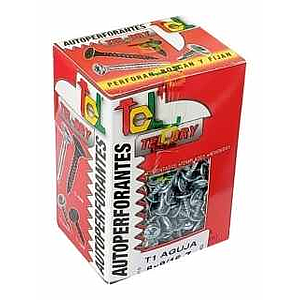 Tornillos T1 8 x 1/2 Punta Mecha Negro x 800 u