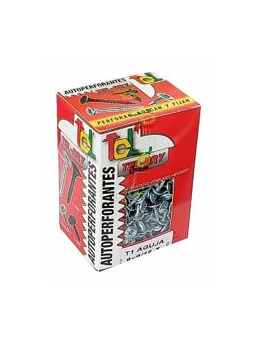 Tornillos T1 8 x 1/2 Punta Mecha Negro x 800 u