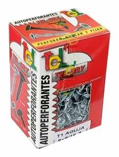 Tornillos T1 8 x 1/2 Punta Mecha Negro x 800 u