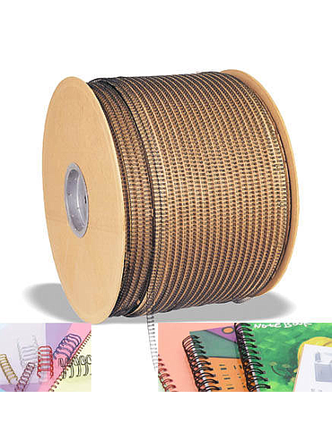 Carrete Anillado Ring Wire 6.5mm 1/4 pulg. para 30 hojas 66000 Loops Negro