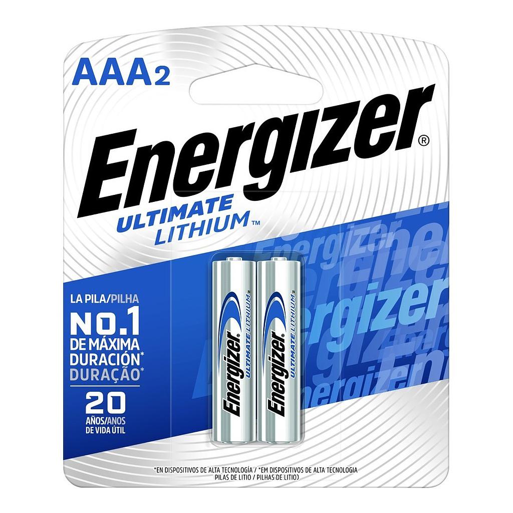 Pilas AAA Energizer Litio Ultimate Blister x2