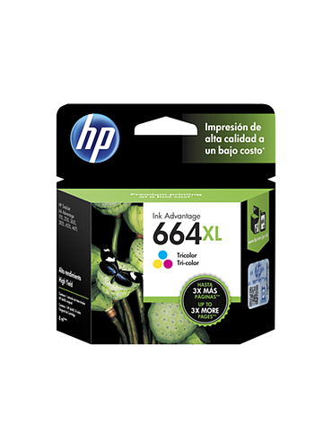 Cartucho HP 664 XL Color Alto Rendimiento