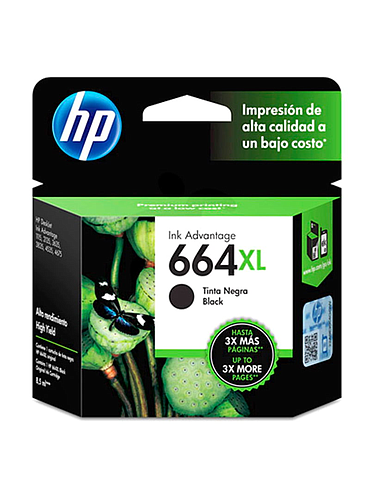 Cartucho HP 664 XL Negro Alto Rendimiento