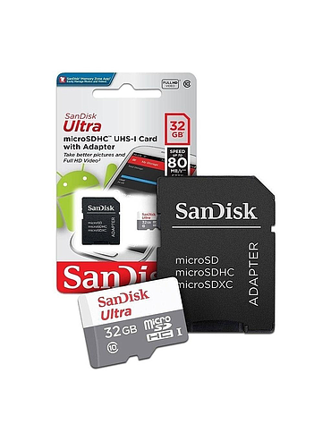 Memoria 32GB Sandisk Micro SDHC Ultra con Adaptador