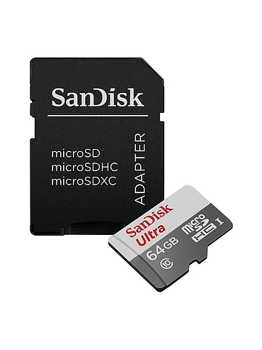 Memoria 64GB Sandisk Micro SDHC Ultra con Adaptador