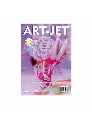 Papel Autoadhesivo Mate A4 108g 20h ArtJet