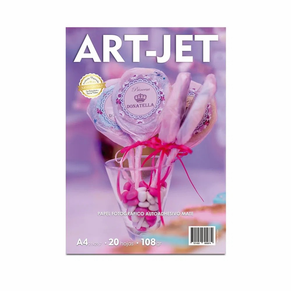 Papel Autoadhesivo Mate A4 108g 20h ArtJet