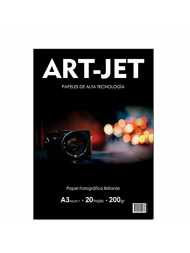 Papel Fotografico Brillante A3 200g 20h ArtJet
