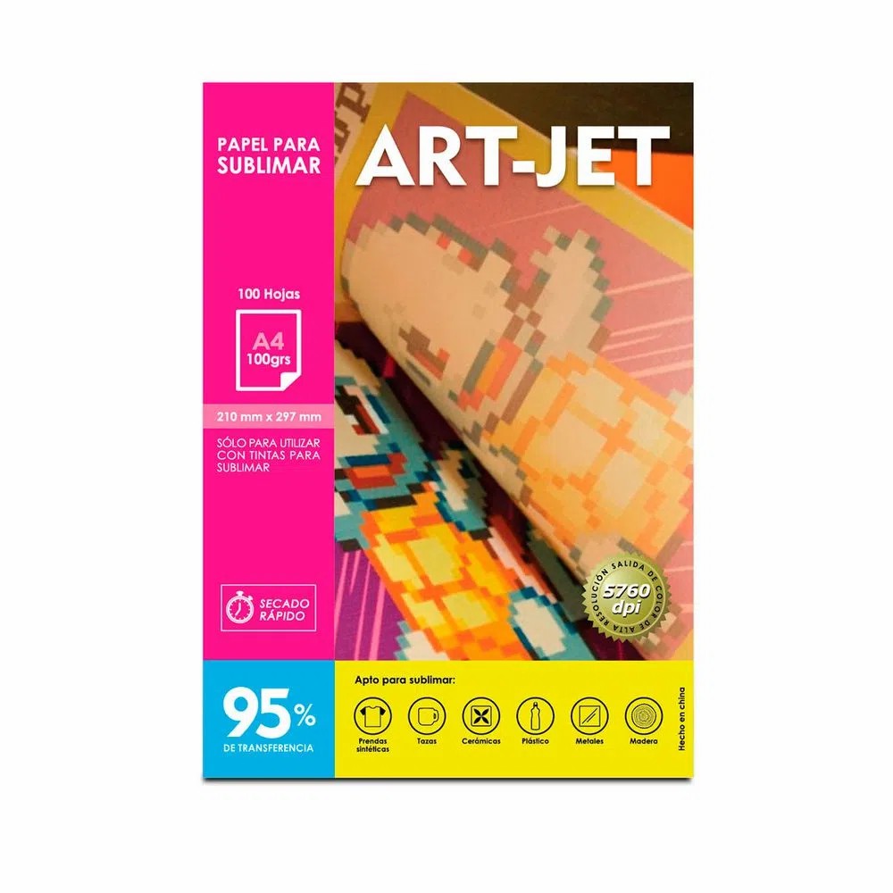 Papel Sublimacion A4 100g 100h ArtJet