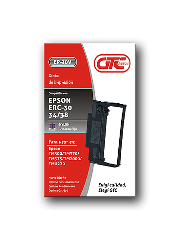 Cinta GTC p/EPSON ERC-30/34/38 Violeta